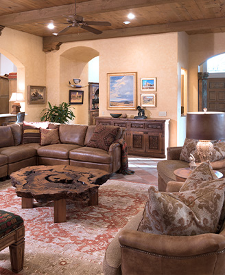 tuscan living room seating